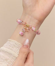 Cute Yellow Alloy Crystal Charm Bracelet