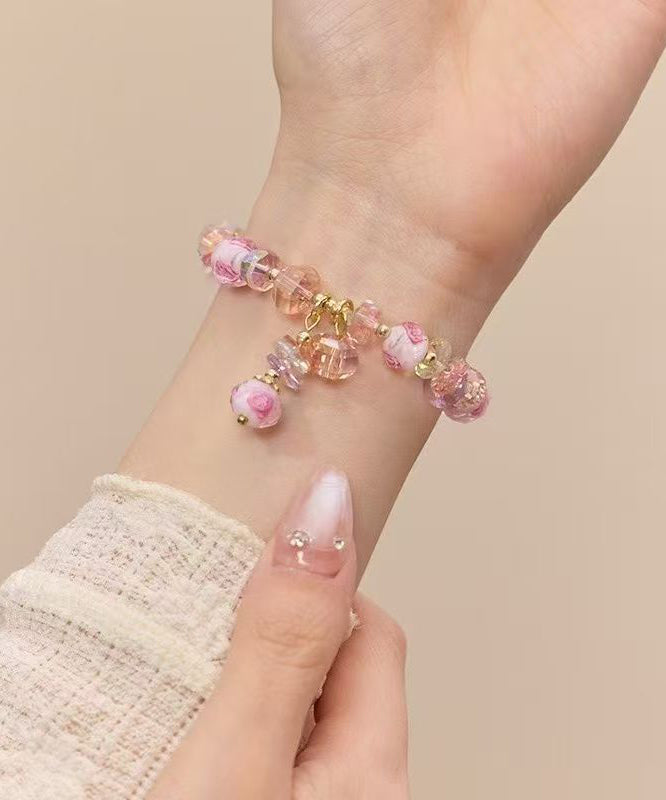 Cute Yellow Alloy Crystal Charm Bracelet