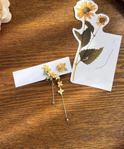 Cute Yellow Alloy Osmanthus Tassel Drop Earrings
