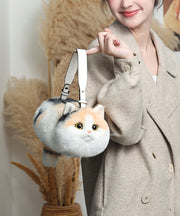 Cute Yellow Cat Creative Fuzzy Fur Shoulder Bag