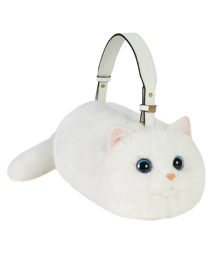 Cute Yellow Cat Creative Fuzzy Fur Shoulder Bag
