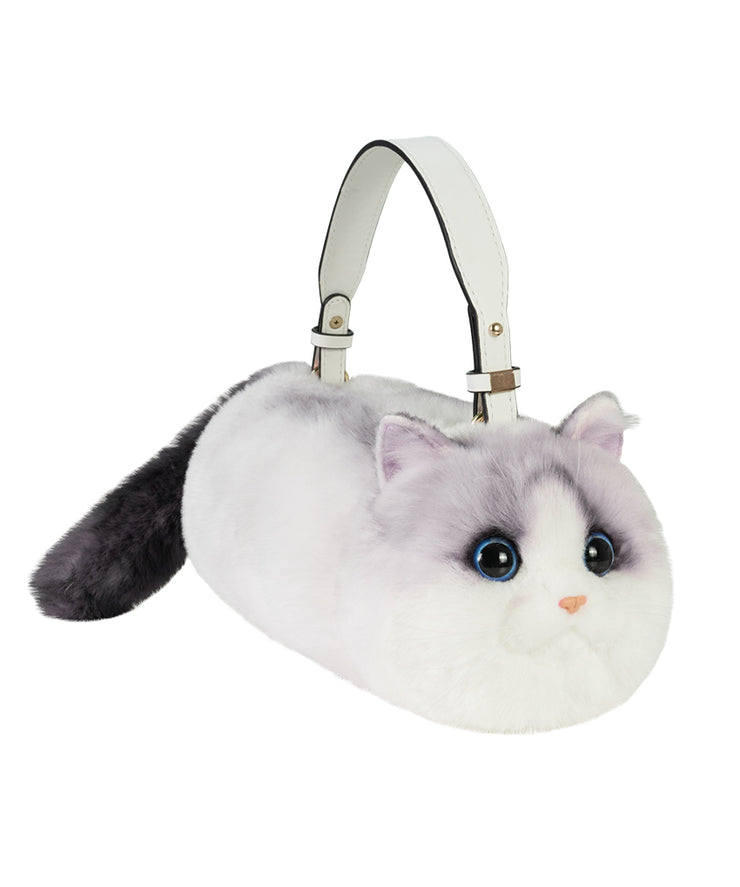 Cute Yellow Cat Creative Fuzzy Fur Shoulder Bag