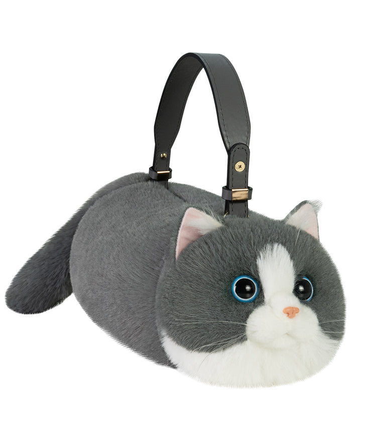 Cute Yellow Cat Creative Fuzzy Fur Shoulder Bag