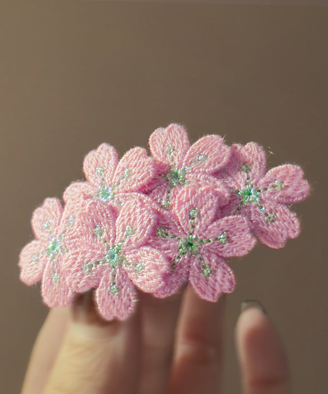 Cute Yellow Knit Embroidery Floral Hairpin