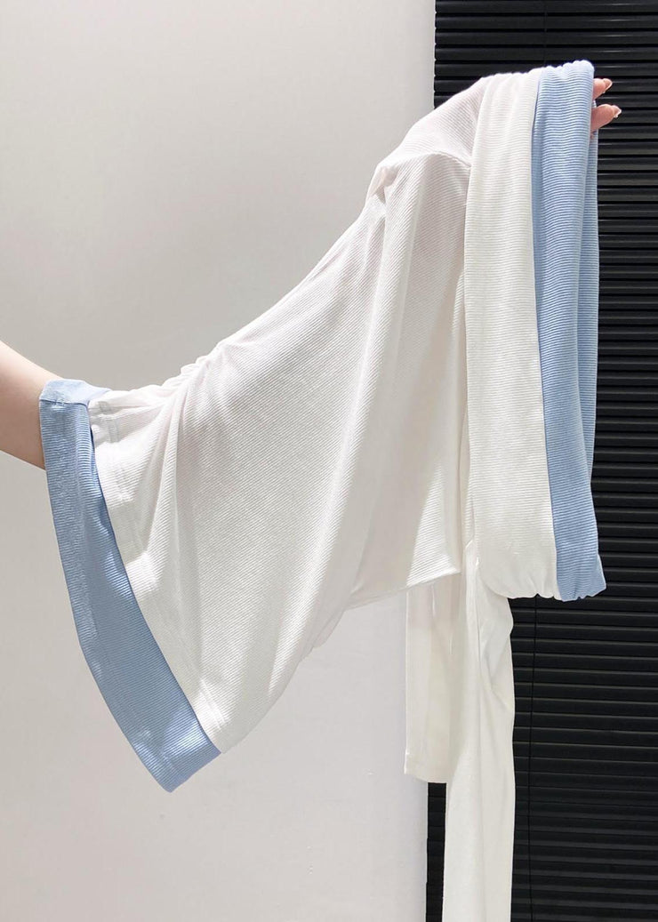 DIY Black Cold Shoulder Patchwork Cotton Shirt Top Fall