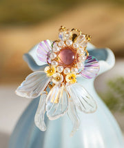 DIY Colorblock Acrylic Pearl A Pair Goldfish Hairpin