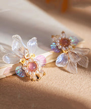 DIY Colorblock Acrylic Pearl A Pair Goldfish Hairpin