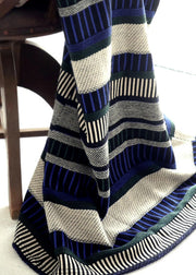 DIY Colorblock Striped Knit A Line Skirts Fall