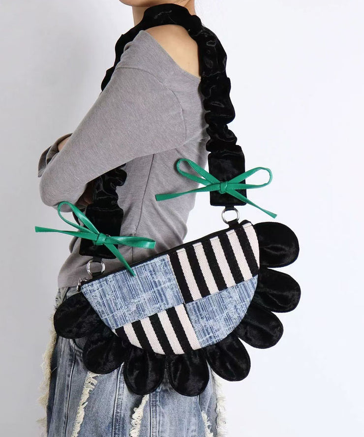 DIY Fan Shaped Patchwork Bow Shoulder Bags