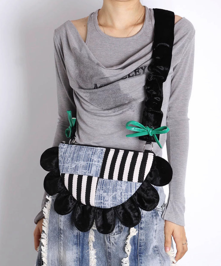 DIY Fan Shaped Patchwork Bow Shoulder Bags