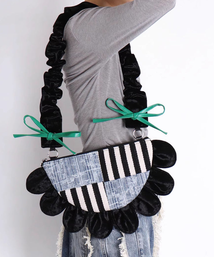 DIY Fan Shaped Patchwork Bow Shoulder Bags