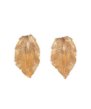 DIY Gold Sterling Silver Overgild Leaf Hoop Earrings