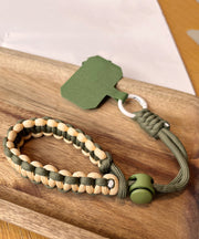 DIY Green Weave Metal Phone Chains