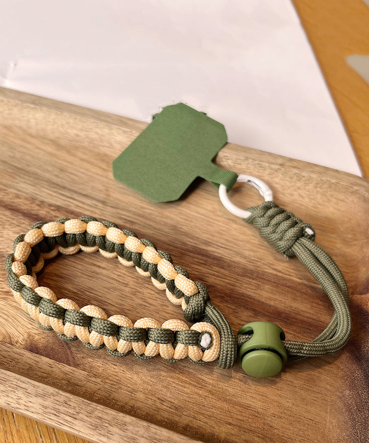 DIY Green Weave Metal Phone Chains
