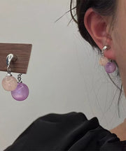 DIY Light Blue Sterling Silver Ball Drop Earrings