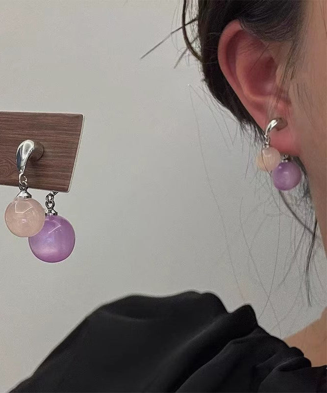 DIY Light Blue Sterling Silver Ball Drop Earrings