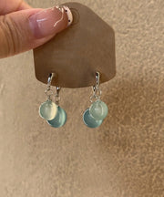DIY Light Blue Sterling Silver Ball Drop Earrings