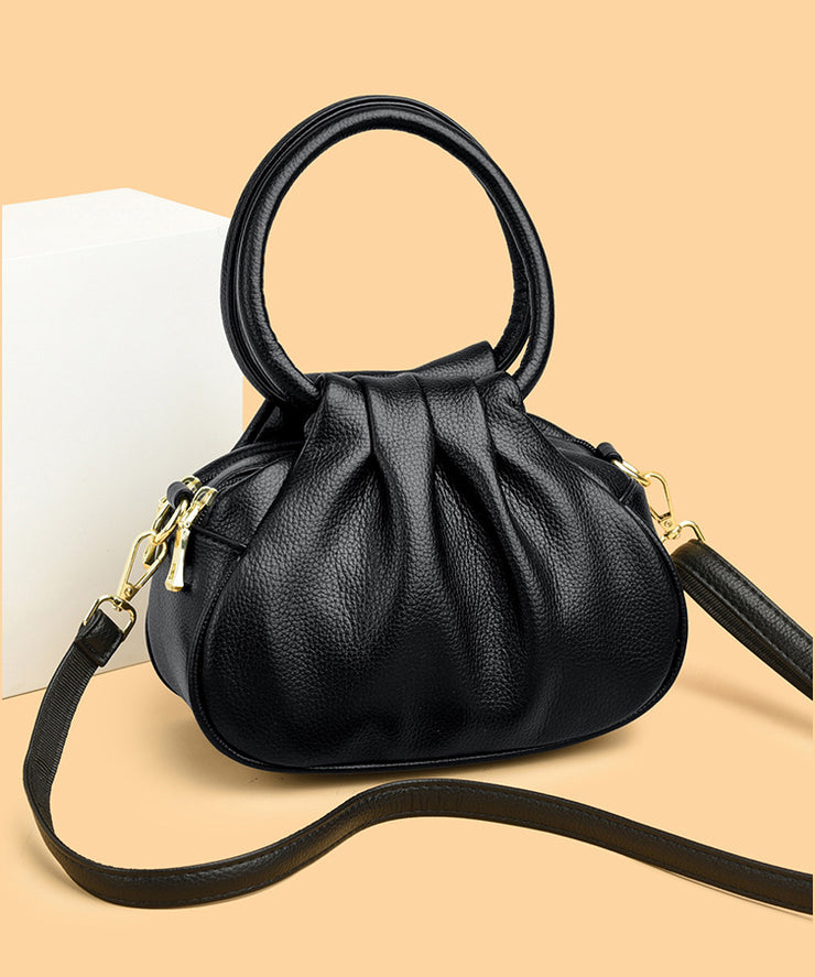 DIY Mulberry Solid Durable Faux Leather Tote Handbag