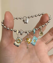 DIY Silk Stainless Steel The Sun, The Moon And The Stars Charm Bracelet