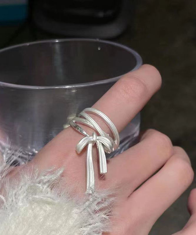 DIY Silk Sterling Silver Bow Silk Ribbon Rings – SooLinen