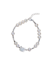 DIY White Sterling Silver Pearl Little Cats Crushed Silver Bracelet