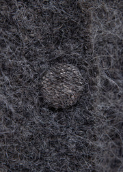 Dark Gray Fox Collar Button Patchwork Cozy Fall Knit Sailor Collar