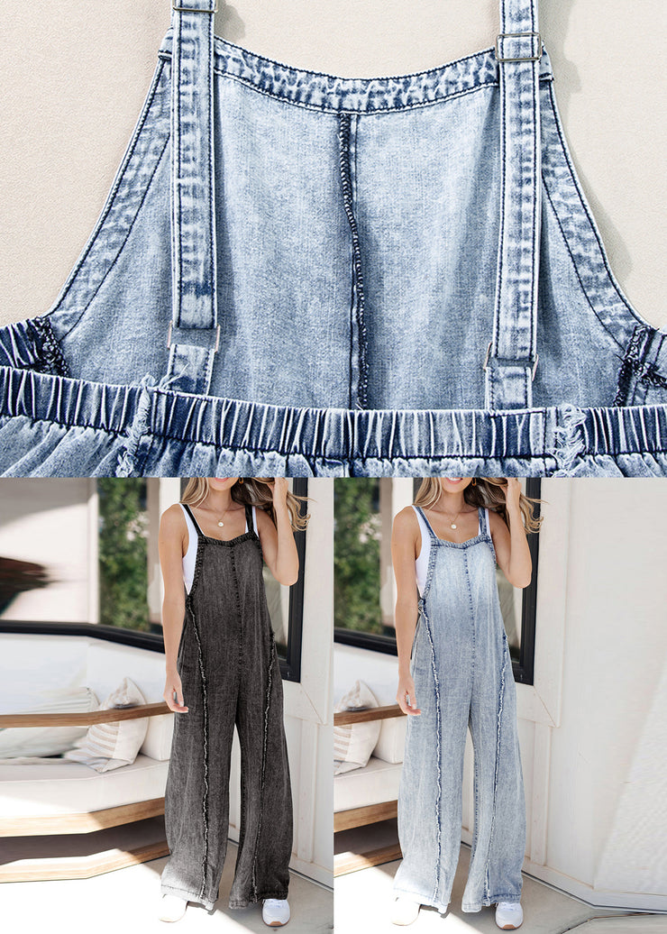 Dark Grey Slash Neck Jumpsuits Ruffled Summer