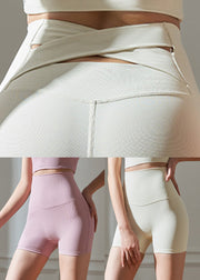 Dynamic Beige Butt Scrunch Workout Gym Running Shorts