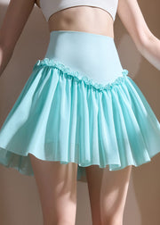 Dynamic Lake Green Tummy Control Running Skirts
