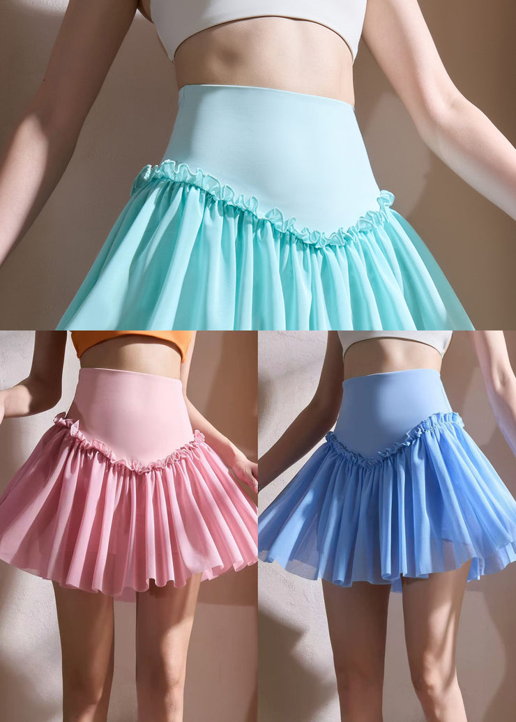 Dynamic Lake Green Tummy Control Running Skirts