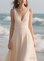 Elegant Beige Patchwork Lace Exra Large Hem Cami Dresses Summer
