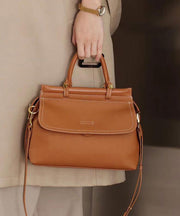Elegant Black Solid Durable Calf Leather CrossBody Bag