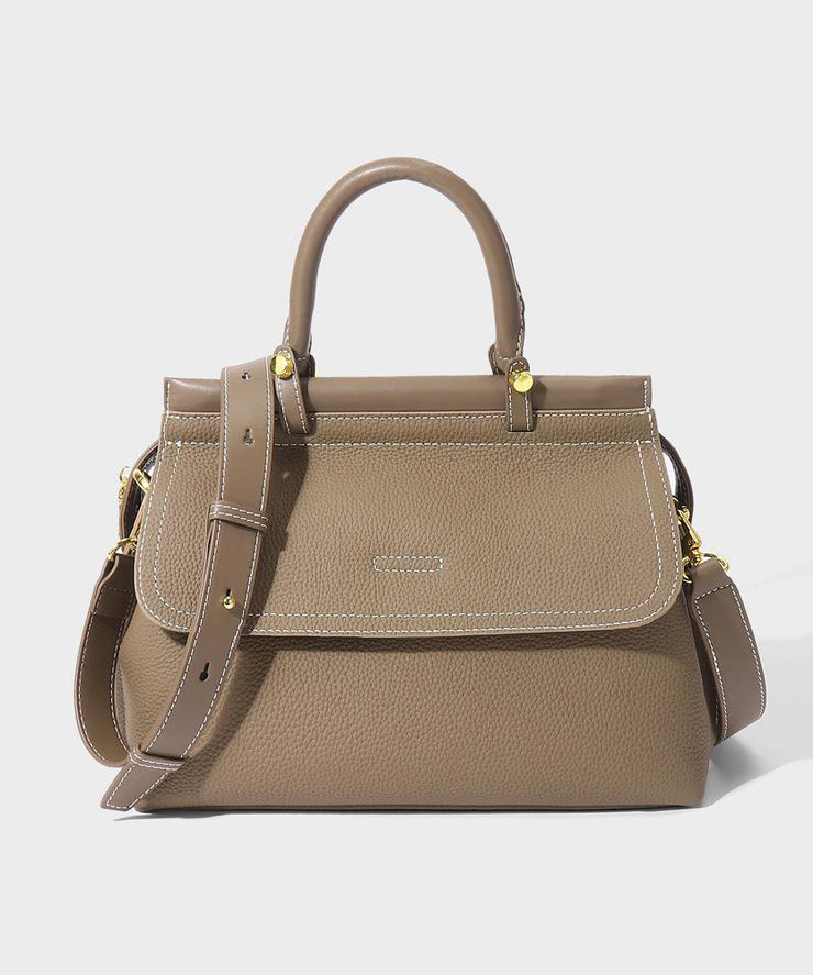 Elegant Black Solid Durable Calf Leather CrossBody Bag