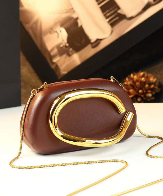 Elegant Chocolate Solid Durable Evening Bag