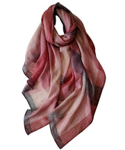 Elegant Colorblock Plaid Versatile Woolen Scarf
