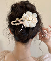 Elegant Green Plastic Fabric Tulle Floral Hairpin