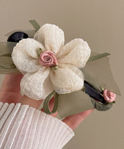 Elegant Green Plastic Fabric Tulle Floral Hairpin