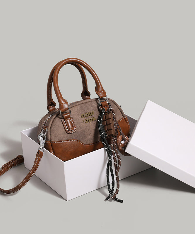 Elegant Grey Patchwork Solid Durable Faux Leather Micro Bag