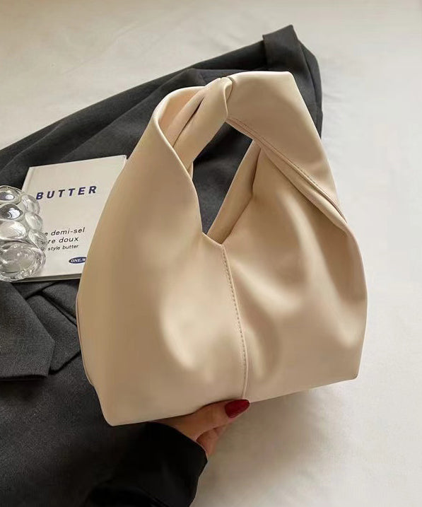 Elegant Pink Solid Durable Faux Leather Tote Handbag