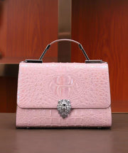 Elegant Purple Embossed Calf Leather Mini Bag
