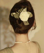 Elegant Purple Plastic Patchwork Tulle Floral Hairpin