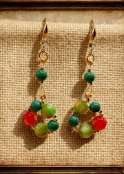 Elegant Rainbow Acrylic Turquoise Drop Earrings