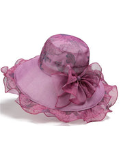 Elegant Rose Ruffled Floral Organza Sun Hat