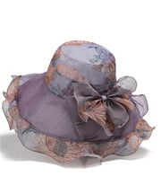 Elegant Rose Ruffled Floral Organza Sun Hat