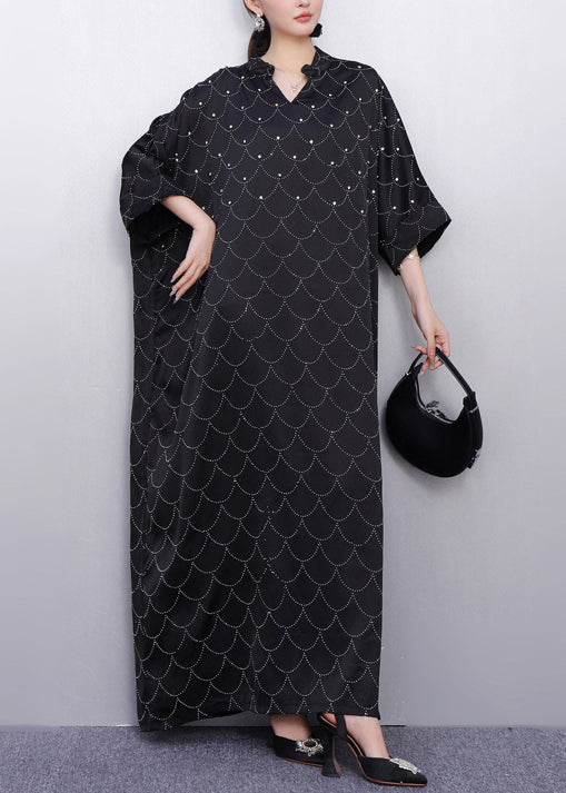 Elegant Street Style Pink Gown Zircon Batwing Sleeve
