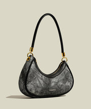 Elegant Tie Dye Patchwork Faux Leather Hobo Bag