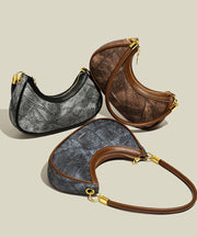Elegant Tie Dye Patchwork Faux Leather Hobo Bag