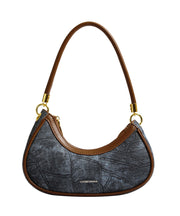 Elegant Tie Dye Patchwork Faux Leather Hobo Bag