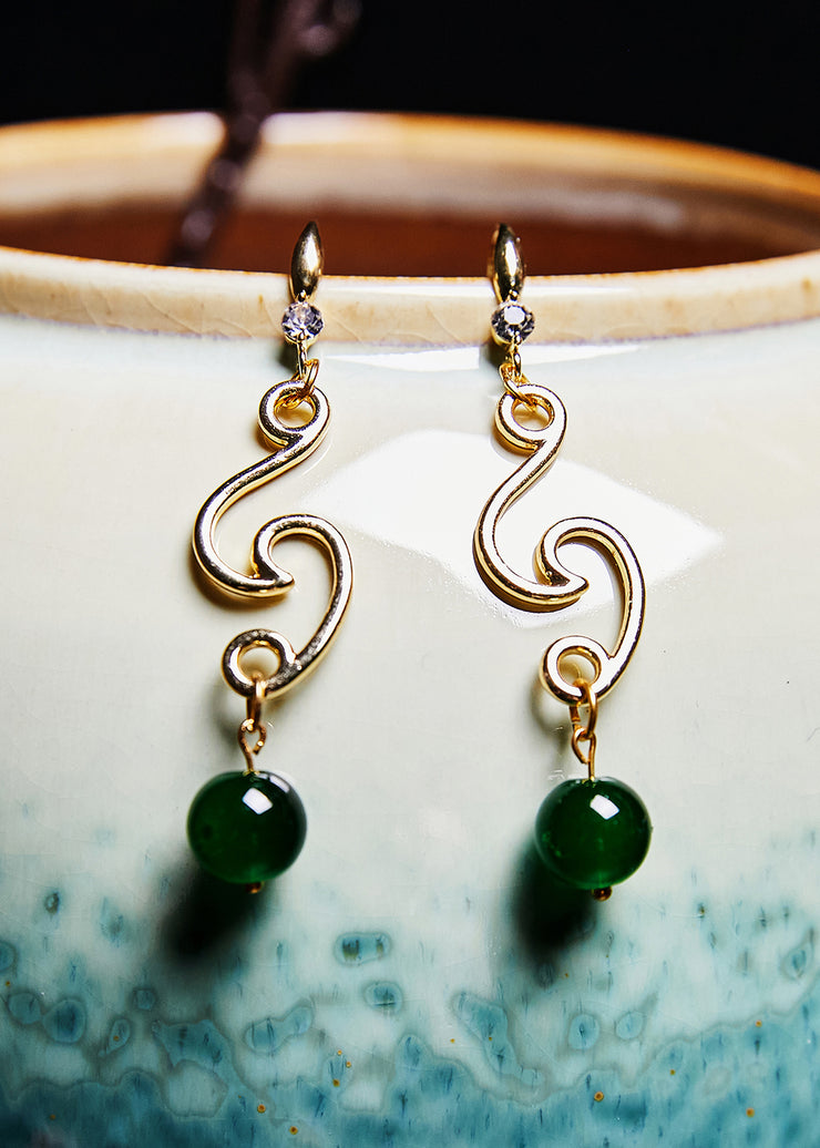 Elegant Turquoise Tassels Long Drop Earrings