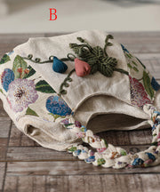 Ethnic Style Handmade Woven Canvas Tote Bag